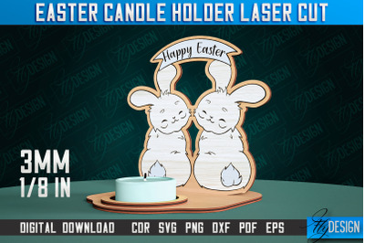 Easter Candle Holder Laser Cut | Happy Easter | CNC File