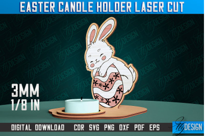 Easter Candle Holder Laser Cut | Happy Easter | CNC File