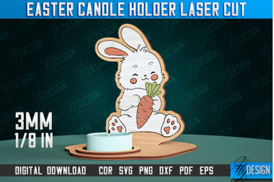 Easter Candle Holder Laser Cut | Happy Easter | CNC File