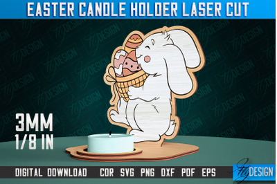 Easter Candle Holder Laser Cut | Happy Easter | CNC File