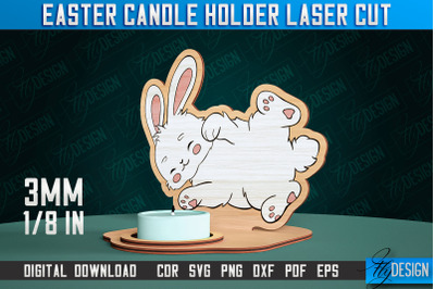 Easter Candle Holder Laser Cut | Happy Easter | CNC File