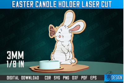 Easter Candle Holder Laser Cut | Happy Easter | CNC File