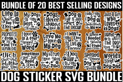 Dog Sticker SVG BundleBundle SVG, Dog Mom Svg, Dog ,Dog over Svg, Cri