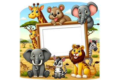 african animals in the savanna