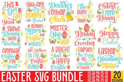 Easter SVG Bundle,Happy easter SVG PNG, Easter Bunny Svg, Kids Easter