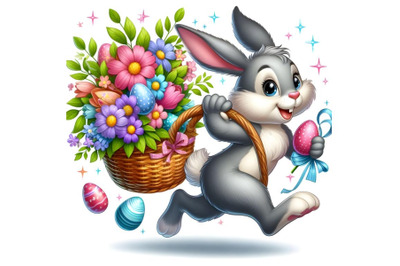 Easter Bunny with a basket