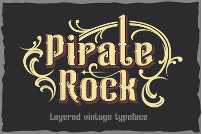 Pirate rock - vintage layered font