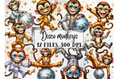 Monkey Clipart, monkeys clipart, disco monkey, music