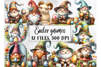 Easter clipart, Easter gnome clipart, Easter gnomes