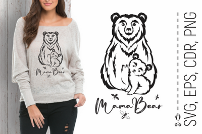 Mama Bear and Cub | Mother&#039;s Day SVG Cut Files