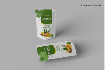Two Spouted Pouch Packaging Mockup
