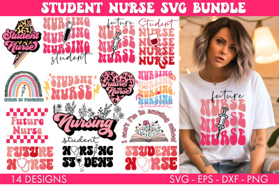 Student Nurse SVG Bundle Sublimation Cut file