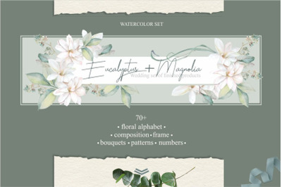 Eucalyptus+Magnolia (Wedding set)