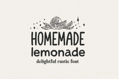 Homemade Lemonade Font