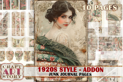 Vintage fashion Junk Journal Kit 1920s style ADDON