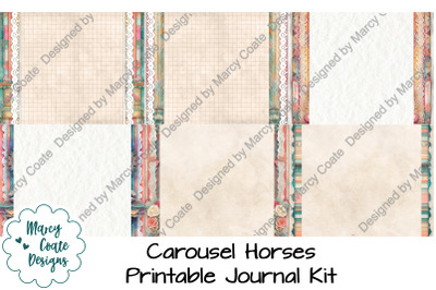 Carousel Horses Journal Writing Pages
