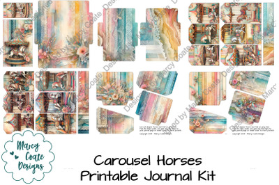 Carousel Horses Journal Ephemera