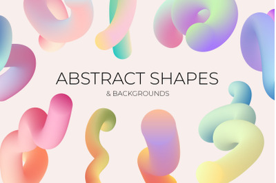 3D gradient ABSTRACT SHAPES