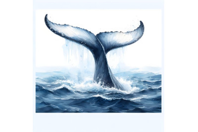 whale tale watercolor