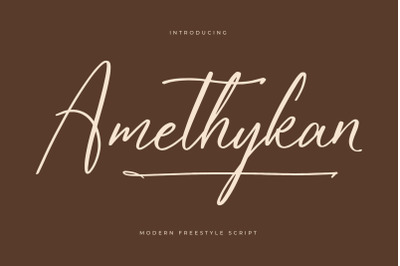 Amethykan - Modern Freestyle Script