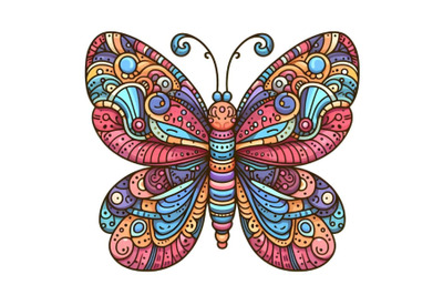 Zentangle stylized butterfly