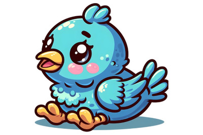 a cute baby bird&2C; used to decorate clothes or stickers