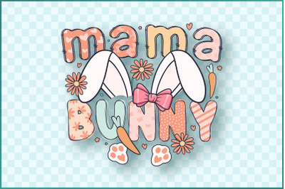 Easter Mama Bunny Sublimation PNG