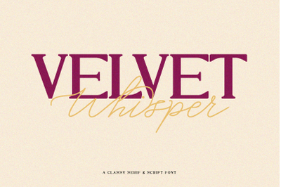 Velvet Whisper Serif Script Modern Font