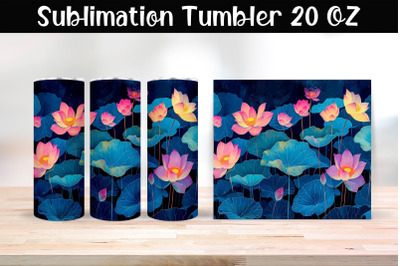 Water lilies Tumbler Wrap 20 oz