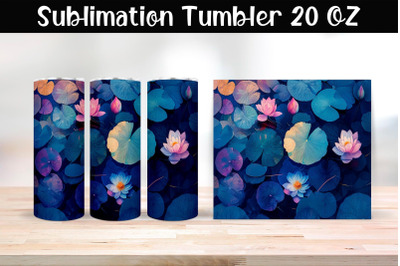 Water lilies Tumbler Wrap 20 oz