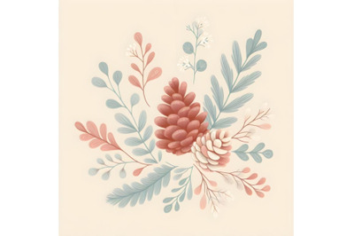 Floral Pine Cone