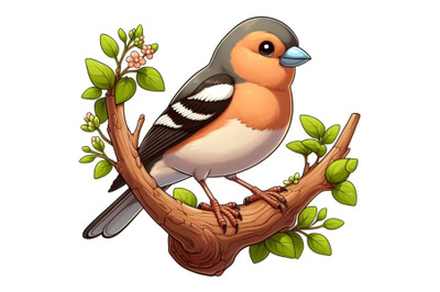 Chaffinch sitting on a tree