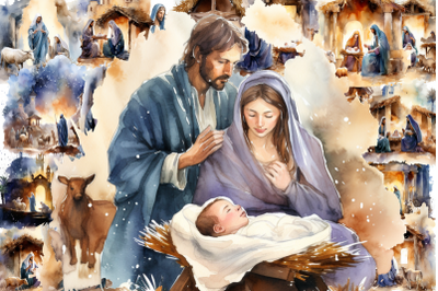 Christmas Nativity Sets Clipart PNG