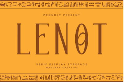 Lenot Serif Display Font