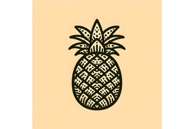 Hand drawn doodle pineapple icon Vector illustration