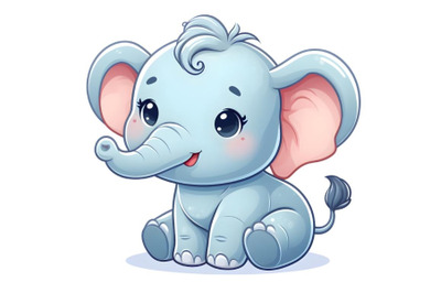 Cute baby elephant cartoon