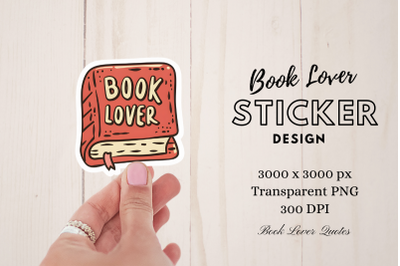 Book Lover Sticker Png