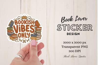 Book Lover Sticker Sublimation Png