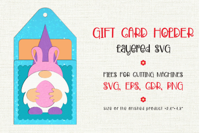 Easter Gnome | Gift Card Holder | Paper Craft Template