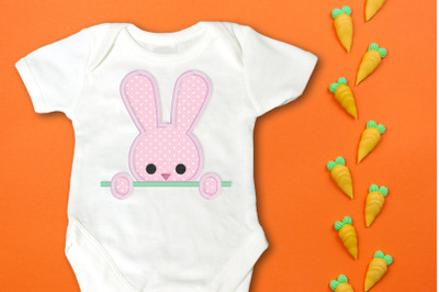Peeking Bunny | Applique Embroidery
