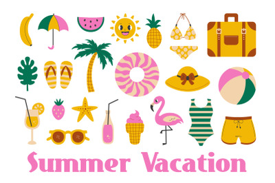 Summer Vacation Design Elements PNG clipart