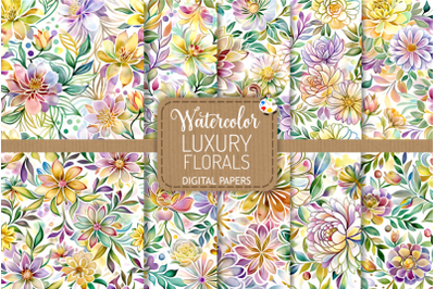 Luxury Florals - Delicate Pastel Pattern Papers