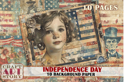 Vintage shabby Independence Day&2C;4th of July