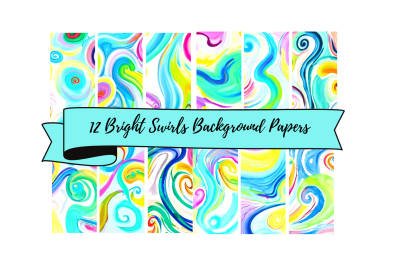 Easter Spring Bright Swirl Background Papers