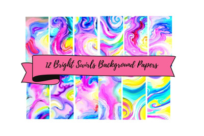 Bright Swirl Easter Spring Background Papers