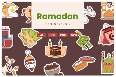 Ramadan Kareem Sticker Set