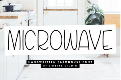 Microwave Font - Tall and Skinny Farmhouse Font