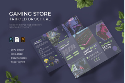 Gaming Store - Trifold Brochure