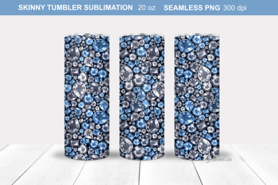 Gems Tumbler Wrap | Jewerly Tumbler Sublimation