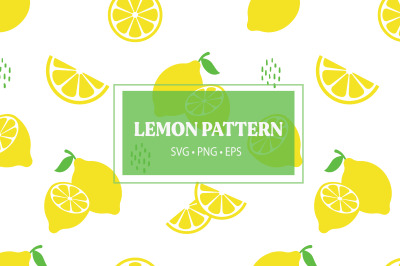Lemons Seamless Pattern Vector Summer illustration.
